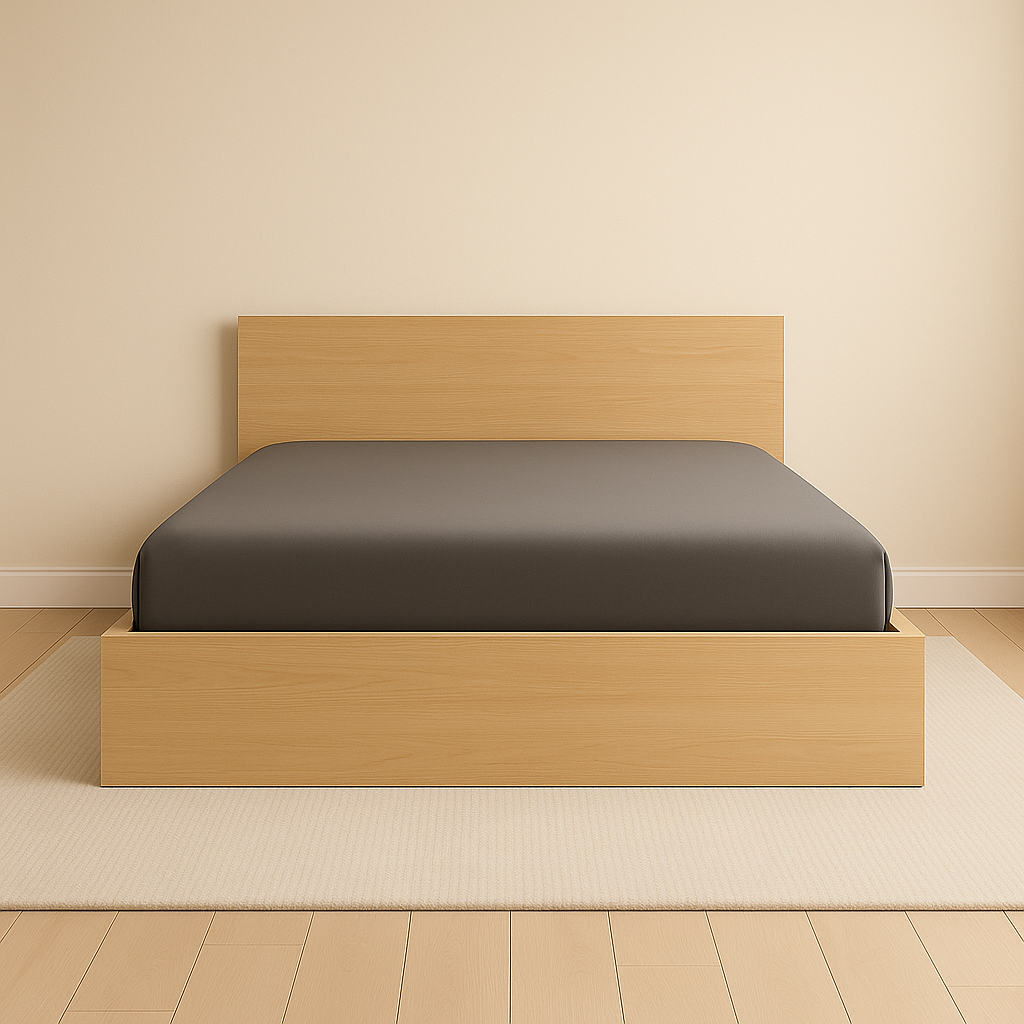 Engineered Wood Platform Bed with Storage Box Inbuilt