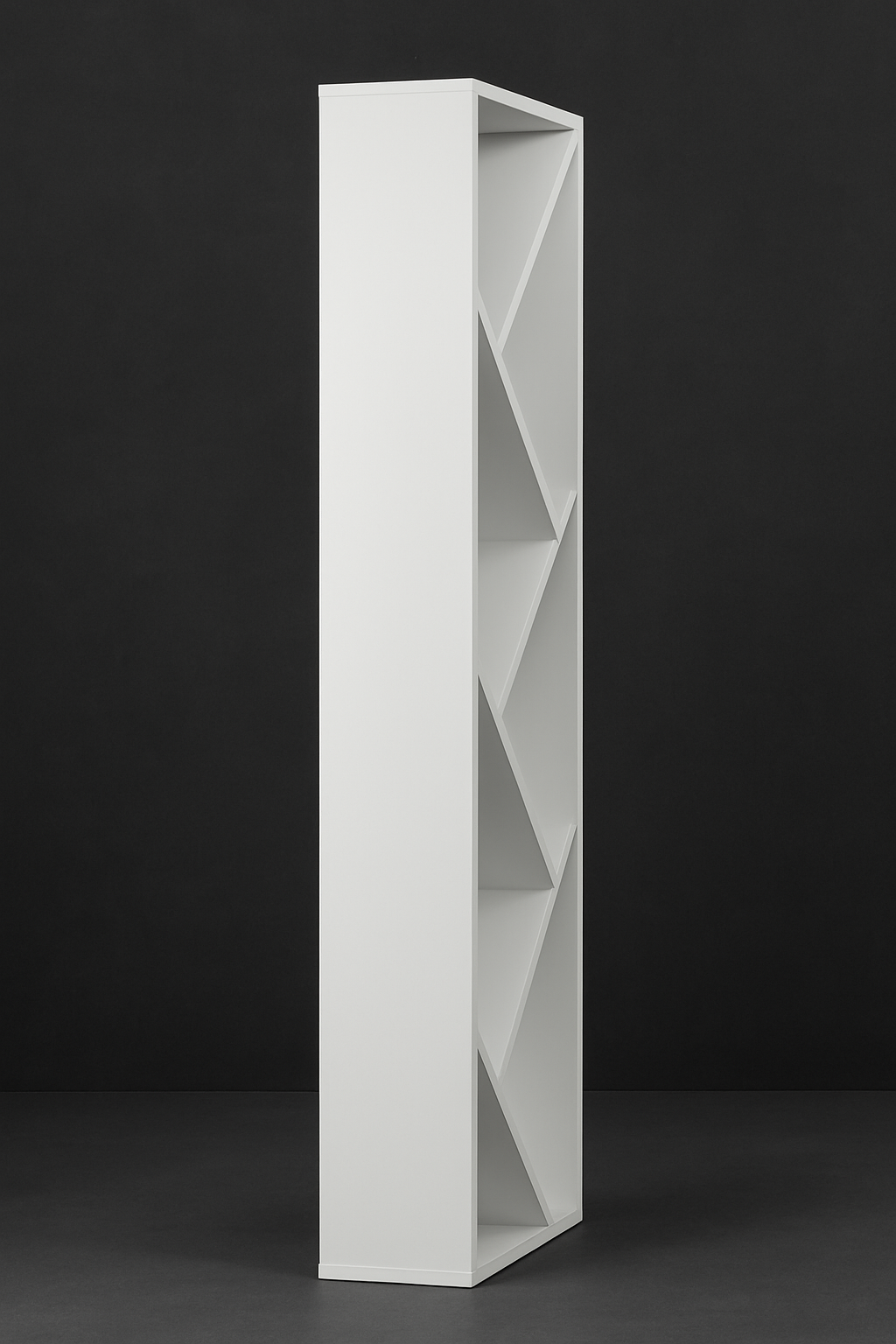 White Zigzag Bookshelf