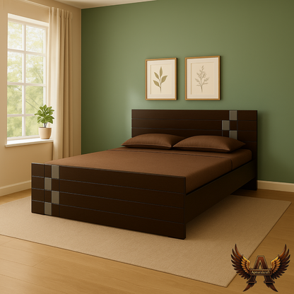 Cocoa Gridline Bed Storage Box Inbuilt