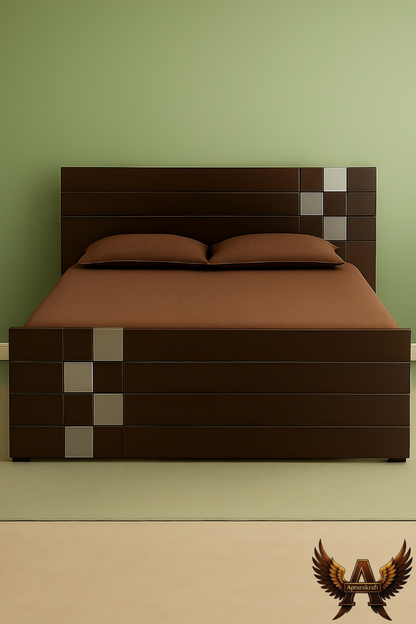 Cocoa Gridline Bed Storage Box Inbuilt