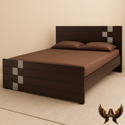 Cocoa Gridline Bed Storage Box Inbuilt