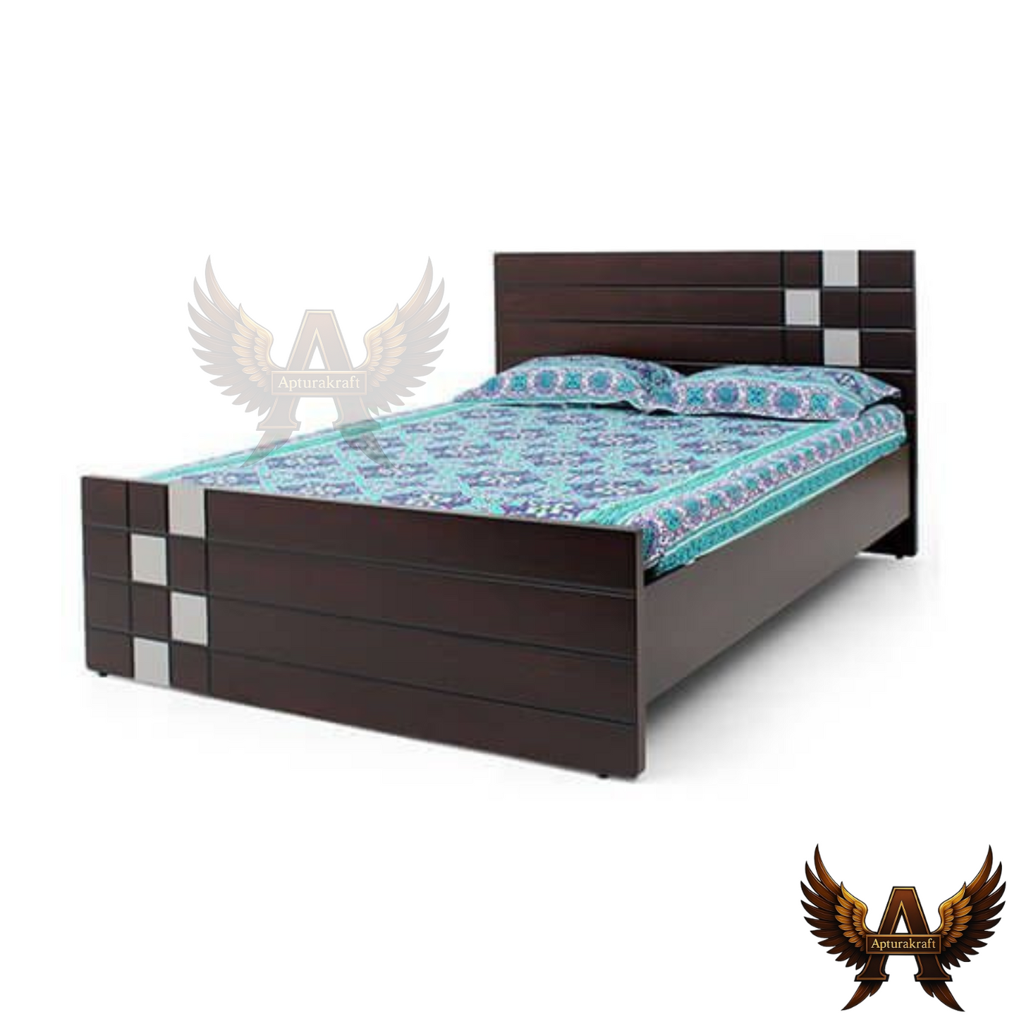 Cocoa Gridline Bed Storage Box Inbuilt