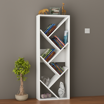 White Zigzag Bookshelf