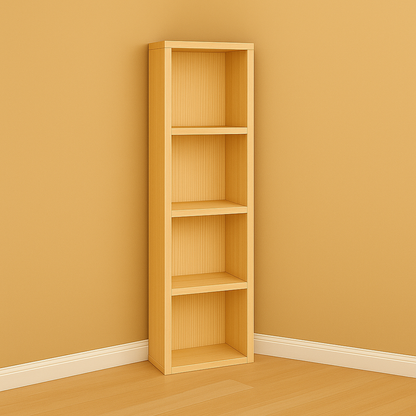 Solid Pine Wood 4-Tier Storage Rack