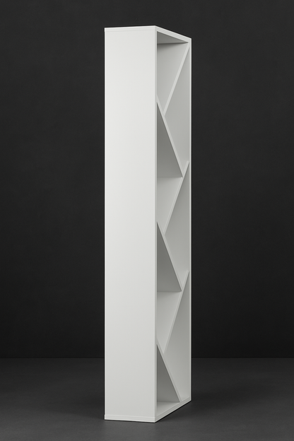 White Zigzag Bookshelf
